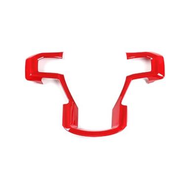 Imagem de Keptrim Capa de volante vermelha ABS F-150 para Ford F150 2015-2020, para 2017-2022 F250 F350, para Ford Expedition 2018-2021