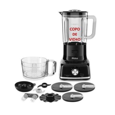 Imagem de Multiprocessador Philco 9 Em 1 Glass/ Copo de Vidro Turbo 1700w, 110V