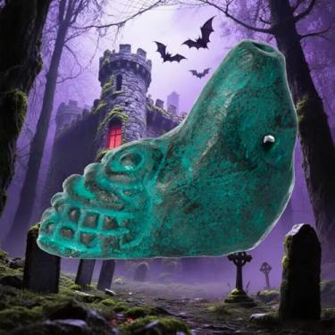 Imagem de Apito da Morte Asteca, Até 125+ Decibéis Alto Real Gritando Asteca Apito da Morte Mais Alto Autêntico Humano Autêntico Humano Ehecachichtli Soando Gritos Apito de Guerra (Verde)