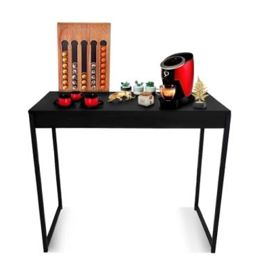 Imagem de Mesa para home office Escrivaninha Industrial Quarto Notebook Escritorio Computador para estudos(Preto)