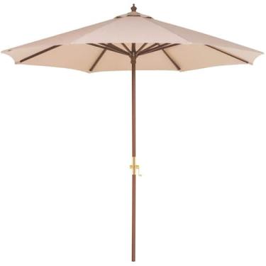 Imagem de Ombrelone Tramontina em Madeira e Poliéster Bege sem Base 2,7 metros