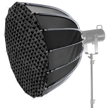 Imagem de VEDO Softbox parabólico de 35,4"/90 cm, liberação rápida com difusores/grade/bolsa para iluminação contínua de vídeo CB60 CB200B MS60 MS150B Q4