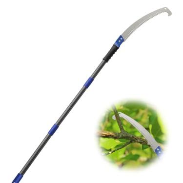 Imagem de FLY HAWK Serra de mastro, serra de haste de 426 cm para aparar árvores, aparador de árvores, poda de pé, lâmina de serra, barra de extensão, use manualmente a barra de extensão, serra de corte de