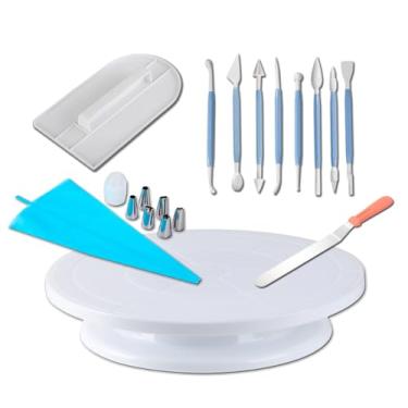 Imagem de Bailarina Para Bolo Com Kit Confeitar Profissional 18 Peças