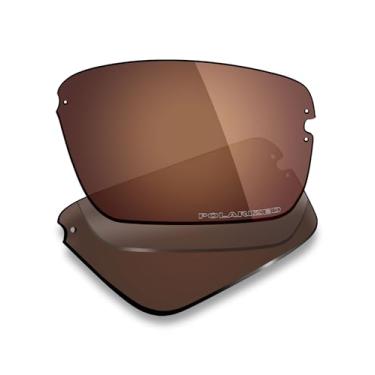 Imagem de Mryok Lentes de reposição polarizadas Plus para óculos de sol Costa Del Mar Galveston, HD Polarized, proteção UV, resistente a impactos e ajuste perfeito - Marrom bronze