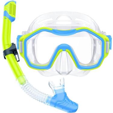 Imagem de Equipamento de mergulho Kwambiri para crianças, conjunto de snorkel co