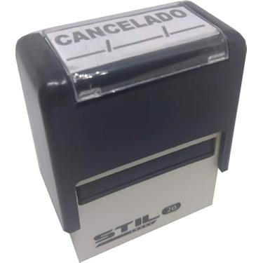 Imagem de CARIMBOS AUTOMÁTICOS STILO 20 - CANCELADO COM DATA - TINTA PRETO