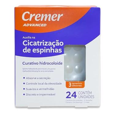 Imagem de Curativo Hidrocoloide para Acne e Espinhas – 24 Unidades | Adesivo Ultrafino e Discreto, 3 Tamanhos (7/10/12 mm), Absorve Secreções, Impermeável, Uso com Maquiagem