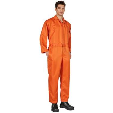 Imagem de Macacão masculino UQJE Work Orange da Coveralls, fantasia de Halloween