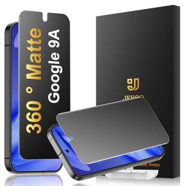 Imagem de JEHOO [Pacote com 2] Protetor de tela de privacidade de TPU fosco de 4 vias 360° para Google Pixel 9A (não é vidro), compatível com sensor de impressão digital, filme flexível adesivo completo