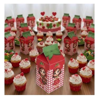 Imagem de 10 Caixinhas Morango do Amor Lembrancinha Festa Infantil - Kibunitnho,