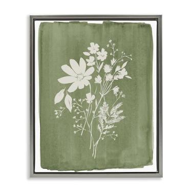 Imagem de Stupell Industries Arte de parede em tela flutuante emoldurada verde oliva verde oliva, design de Stephanie Ryan, 53 x 43 cm