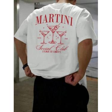 Imagem de Camisetas Masculinas Basica Academia Algodao Drink Martini - crushed, 