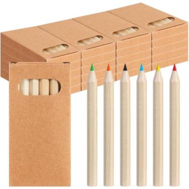 Imagem de Lápis de cor TSIS MHUO Mini 6 cores 120 unidades com caixa Kraft