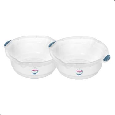 Imagem de Kit 2 Bacia Plastica Para Limpeza e Uso Geral Hydrus Transparente 5L S