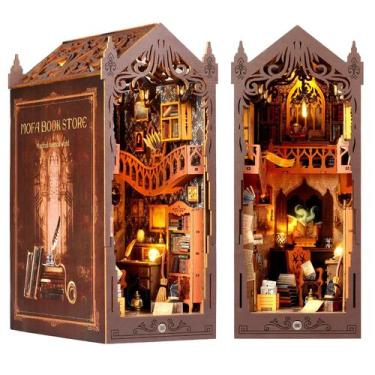 Imagem de Kit de livro DIY Foyucool Casa de bonecas em miniatura com luz LED