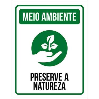 Imagem de Kit 5 Placas Meio Ambiente Preserva A Natureza