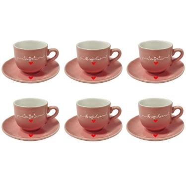Imagem de Conjunto 6 Xícaras Café Porcelana 90ml Hauskraft