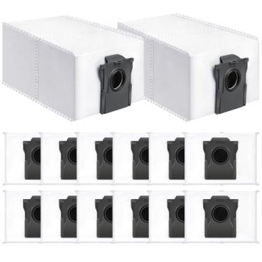 Imagem de Pacote com 14 sacos de pó de substituição para MOVA P50 Pro Ultra/P10 Pro Ultra/S20 Ultra/P10 Ultra Vacuum - Grande capacidade, compatível com estação autovazia