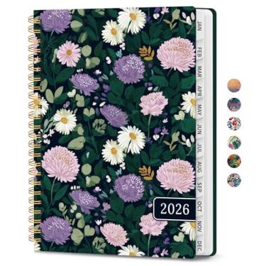 Imagem de Agenda 2026, agenda semanal e mensal estética para mulheres, janeiro de 2026 a dezembro de 2026, livro de calendário de capa dura com abas mensais, bolso interno, perfeito para escritório, casa