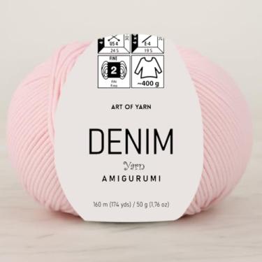 Imagem de Jeans Amigurumi Fio Arte 55% Algodão 45% Poliacrílico 50 g 174 m Macio Suave Esporte Fino (2) Cobertores de Tricô Crochê Roupas de Bebê Mais Cores (Rosa Pó, Pacote 1)