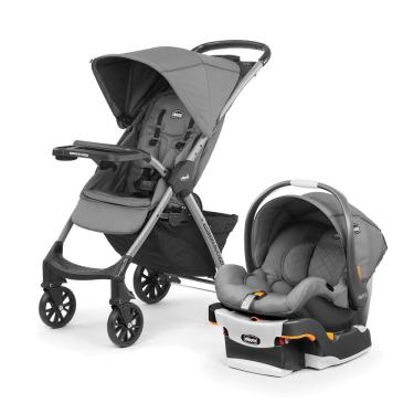 Imagem de Carrinho de Bebê com Cadeira para Carro Chicco Mini Bravo Plus até 22 Quilos, Cinza