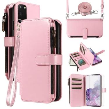 Imagem de Asuwish Capa de telefone para Samsung Galaxy S20 5G 15.7 cm capa com protetor de tela de vidro temperado e cordão zíper carteira porta-cartão suporte suporte acessórios de celular S 20 20S UW S2O G5