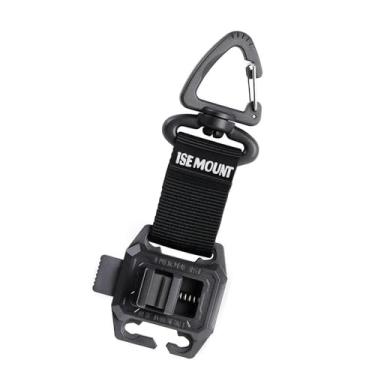 Imagem de Baoblaze Clipe de vara de pesca portátil com 6 portas de fixação, instalação rápida ajustável, design de liberação rápida resistente, fixador de vara de pesca, Preto