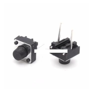 Imagem de 20 peças, interruptor tátil, tato, momentâneo, 6 x 6, 6 x 6 mm, pino médio, 2 pinos. WWECCQIJ