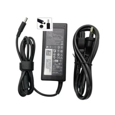 Imagem de Fonte de Alimentação Compatível Com Notebook Dell Ultrabook, 19.5V 3.34A, 75W, Conector 4.5x3.0mm, Preto, Cabo de Energia AC