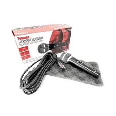 Imagem de Microfone Dinâmico Profissional com Fio de 6 Metros - Tomate MT-1012