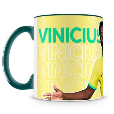 Imagem de Caneca Exclusiva Vinicius Jr - 325ml - Cerâmica de Alta Qualidade - Am
