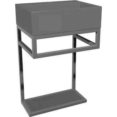 Imagem de Gabinete Banheiro Ferro Los Angeles 40x30cm Preto Fosco