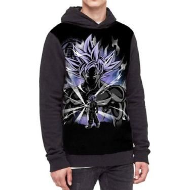 Imagem de Moletom Com Capuz Goku Instinto Superior Dragon Ball Ref:768 - smoke, 