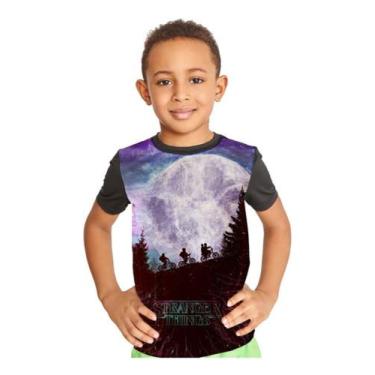 Imagem de Camiseta Infantil Stranger Things Ref:235 - smoke, Preto, 14