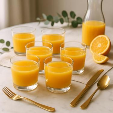 Imagem de JOGO COM 6 COPOS DE VIDRO 400ML VITAL FRACALANZA PARA WHISKY, SUCO E ÁGUA