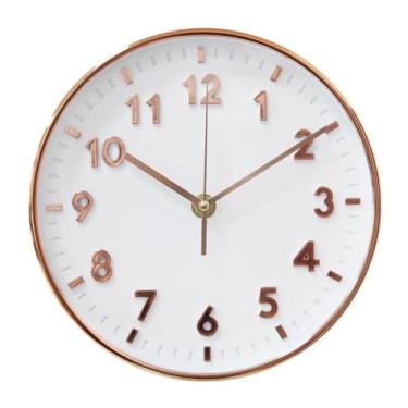 Imagem de Relógio de Parede Cozinha Silencioso Moderno Decorativo Quarto Sala Escritório(Rose/Branco)