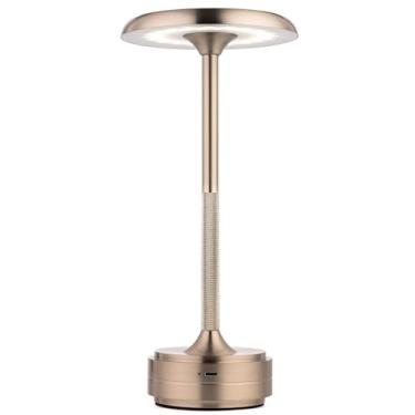 Imagem de Luminária de mesa pequena com bateria de 5200 mAh - Lâmpada de mesa recarregável para noites aconchegantes, carregamento rápido USB-C e regulação contínua, candeeiro de mesa sem fio com 3 modos de