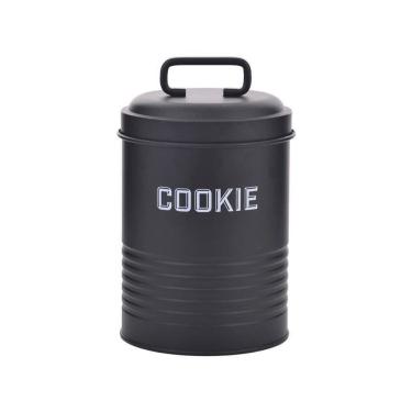 Imagem de Lata Cookie Preta 12X19X12Cm Metal