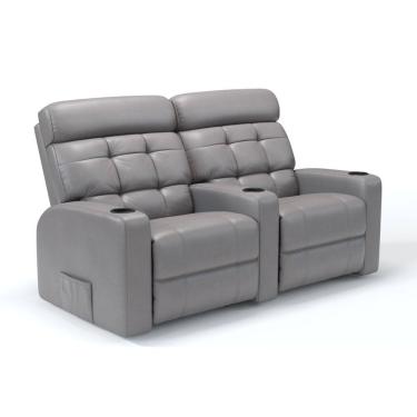 Imagem de Sofá 2 Lugares Reclinável Elétrico Em Corino Importado Linha Cinema Damie