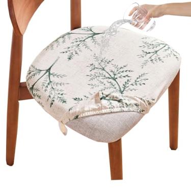 Imagem de CRFATOP Conjunto de 6 capas de assento de cadeira de jantar à prova d'água, capas de almofada elásticas antiderrapantes para cadeiras de jantar, laváveis, protetores de cadeira de cozinha, P, 20