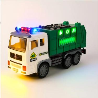 Imagem de Caminhão Bate Volta Coletor de Lixo 4D Diversão Que Gira Brilha E Faz Som Transforme A Hora Da Brincadeira Em Uma Experiência Interativa E Emocionante Com O Caminhão Bate Volta Coletor de Lixo 4D
