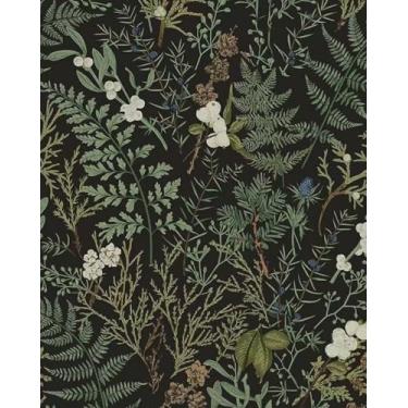 Imagem de Forro de gaveta floral rosa descasque e cole papel de contato autoadesivo, forro de gaveta decorativo de vinil removível, 299 x 44 cm (verde vintage, 299 cm x 44 cm)
