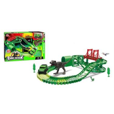 Imagem de Pista Dinossauro Dino Track 72 Peças com 4 Dinos - Unitoys