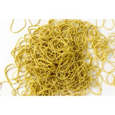 Imagem de Kit com 300 Unidades de Elástico Plástico Silicone Amarelo Para Colage