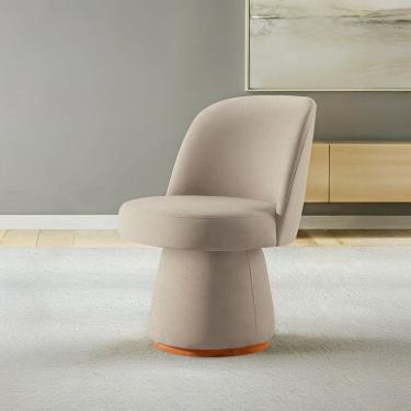 Imagem de Poltrona Base Giratória e Estofada Vivari Espresso Móveis Cinza