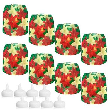 Imagem de MODGY Lanternas luminárias castiçais decorativas para ambientes internos e externos, lanternas para decoração de mesa central de casamento, pátio externo, com velas de LED flutuantes sem chama, pacote