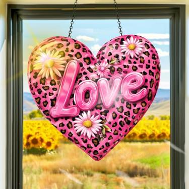 Imagem de Apanhador de sol de acrílico colorido, apanhadores de sol adoram decoração de janela suspensa, arte de parede de arco-íris, para sala de estar, quarto, varanda, interior e exterior, jardim, enfeites