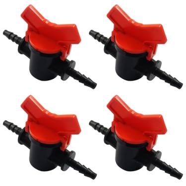 Imagem de Moicstiy 4 peças de válvula de interruptor de irrigação por gotejamento de 1/10.2 cm, interruptor de desligamento de válvula de esfera farpada com farpa de mangueira para jardim agrícola