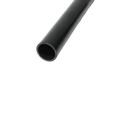 Imagem de I33T Tubo de silicone automotivo, mangueira de silicone de acoplador reto ID 51 mm, mangueira universal de refrigeração de radiador de alta temperatura de 3 camadas 1 m (preta)